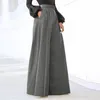 Kvinnor Palazzo Pants Summer Style Cott Linen Comfy Baggy byxor med fickor FI Elegant Party High midja Löst byxor N9ft#