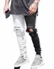 men Stylish Ripped Jeans Pants Biker Skinny Slim Straight Frayed Denim Trousers New Fi Skinny Jeans Men Clothes Size M-XXXL L83e#