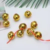 Party Supplies 21Pcs Bells With Ribbon Christmas Craft Bulk Xmas Tree Hanging Ornament Festival Jewelry Making Golden 4cm