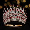 Hair Clips Barrettes Elegance Adjustable Round Tiaras Crowns Women Miss World Stage Show Crystal Diadem Bridal Jewelry Accessories Dro Otgyv