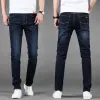 2024 nuovi uomini stretch jeans maschili elasticità classica Busin Jeans uomo Fi confortevole solido sottile dritto pantaloni denim Lg J1Pu #