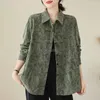 Roupas étnicas 2024 Mulheres Chinês Tang Terno Blusa Primavera e Outono Manga Longa Cheongsam Botão Solto Retro Moda Qipao T001