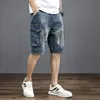 summer Streetwear Cargo Denim Shorts Men's Fi Brand Retro Multi-pocket Short Pants Casual Trend Men's Short Jeans Masculino q5gB#