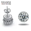 Yhamni New Arrival Sell Super Shiny Diamond 925 Sterling Silver Ladies Stud Crown Earrings Jewelry Whole E1002592