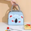 Zastawa stołowa 1/2PCS Cartoon Lunch Bag Portable izolowane pudełko termiczne materiały piknikowe dla kobiet dla kobiet dzieci dzieci 2024