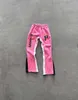women Women's pants 90s vintage clothes streetwear kpop dance oversize hi-po hight street Campus Wear elasticated lanyard f2Eb#