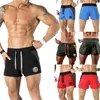 oss män simmar sport snabb torr strg monterade shorts bodybuilding träning gym som kör sommarstrand shorts svart röd grön blå m-2xl r92b#