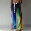 Męskie spodnie w 3D drukowane sznurkarze mężczyźni swobodny prosty noga spodnie Y2K Ubrania Pantalones Gym Praca workowate spodnie dresowe odzież sportowa