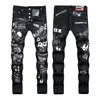 Fi Street Hip-Hop Jeans Hommes Stretch Slim Fit Ripped Jeans de haute qualité 2023 Nouveau mâle Punk Style Denim Pantalon Noir Y3ny #