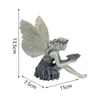 Garden Decorations Yard Art Resin Wonderland Flower Wing Sculptures Fairy Statue Lawn Ornaments Figurines Decoration