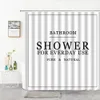 Einfache Buchstaben Schwarz Weiß Duschvorhänge Design Badezimmer Vorhang Nordic Home Decor Zubehör Badewannenabtrennung mit Haken 240328