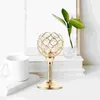 Castiçais estilo europeu mini suporte de cristal mesa de café decoração acessórios de jantar