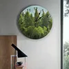 Wall Clocks Green Pine Forests And Rain On Hillsides Silent Home Cafe Office Decor For Kitchen Art Large