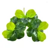 Fleurs décoratives YO-25.6 pouces plantes artificielles feuille de violon figue Faux Ficus Lyrata arbre faux buissons verdure pour jardin porche fenêtre boîte