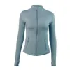 lu-008 Yoga-Jacke für Damen, LL Define, Workout-Sportmantel, Fitnessjacke, Sport, schnell trocknend, Activewear-Oberteil, solides Sweatshirt mit Reißverschluss, Sportbekleidung