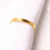 50PCSLOT Golden Serve Rings Simple Serviette Holder For Wedding Party Banquet Adornment 240319