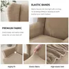 Pokrywa krzesła Prowadź o skrzydłach 2 sztuki/zestaw aksamitnych spandex Wingback Sofa Slipcover Solid Color Furniture Protector
