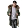 Winter Casual Herren Echt Kragen Outwear Mäntel Militär Mann Jacke Winter Lg Jacke Männer Parka Mäntel e6u4 #