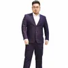 Abito da uomo scozzese oversize 8XL 2 pezzi Casual Busin Meeting Abiti da lavoro da ufficio Set Slim Fit Two-Butt Abito da sposa Abbigliamento 2021 O8IQ #