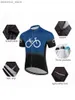 Cycling Jackets Mens casual digital printed bicycle jersey mens elastic zipper breathable lightweight short sleeved MTB jacket24328