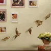 Stickers Nordic Style Resin Birds Creative For Wall 3D Sticker Living Room Animal Figurine Wall Mural TV Wall Background Home Decor Craft