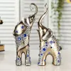 Miniature 2 pz/set Resina Europea Elefante Artigianato Madre e Bambino Figurine di Animali Decorazioni per la Casa Decorazione del Soggiorno Ornamenti Creativi