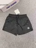 2024 Sommer-Herren-Strandhose, schnell trocknend, bestickt, für Freizeit, Reisen, Instagram, modisch, elastisch, 3/4-Shorts