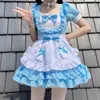 Sexy Lolita Pink Maid Dr Japonais Doux Femmes Kawaii Dr Jeu de Rôle Costume Halen Party Cosplay Anime Kawaii Vêtements G8em #