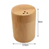 Storage Bottles Wear-resistant Round Dustproof Bamboo Toothpick Dispenser Holder For Office