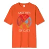 Cat Family Mother Of Cats Stampa T-shirt da uomo T-shirt di qualità Estate Casual Cott Top Hip Hop T-shirt traspirante Abbigliamento Uomo P22O #
