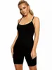 Sisterlinda Sexy Backl Sleevel Black Playsuits Womens مرنة ناعمة ناعمة ارتداء رومب قصيرة الركض على الجسوس الرياضية 2020 P126#