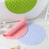 Bath Mats Circular Bathroom Anti Slip Household Shower Room Quick Drying Suction Cup Massage Foot Pad