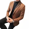 Koreaanse Fi Herfst Winter Casual Pak Jassen voor Mannen Kleding Enkele Breasted Busin Slim Fit Blazer Jassen Formele 4XL 70u1 #