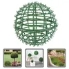 Dekorativa blommor Konstgjorda växter Topiary Ball Support Cage Plastic Trelli Faux Green Fram Rack Flower Shelf Holder Garden Backyard