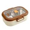 Fiambrera termo de acero inoxidable para niños, caja Bento, contenedor de comida hermético, fiambrera térmica