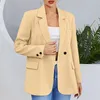 Women's Suits Women Coat Spring Autumn Khaki Suit 2024 Fashion Korean Long Sleeve Blazers Woman Jacket Casual Office Ladies Blazer Tops