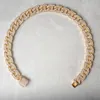 Glanz 18 mm Mariner Sterling Silber Baguette Rundschliff Diamant VVS Moissanit Kubanische Halskette für Herren