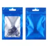 wholesale Colorful Mylar Bags Zip Hang Bags With Clear Window For Jewelry Display Packaging Self Sealing Reusable Foil Pouch ZZ