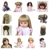 Fit For Doll Head Circumference 32cm To 36cm Silicone Reborn Baby Doll Hair Wig Curly Brown Golden Hair for BJD doll Reborn Doll 240328