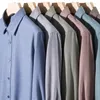 Chemises à manches LG de luxe de haute qualité pour hommes en laine douce, coupe cintrée, chemise formelle, couleur unie, vêtements de bureau, livraison gratuite b3LD #