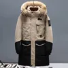 Nuovo arrivo 2023 uomini piumino inverno uomo Parka con cappuccio vera pelliccia Lg uomini cappotto casual High Street spesso caldo tuta sportiva maschile p9kQ #