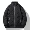 Herrens höst- och vinterstockad kappa Young Men's Down-jacka Stående krage fi Brand Men's Light and Warm outwear z4sc#