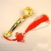 Miniatures amulette chinoise artisanat doré de bon augure Ruyi cadeaux ameublement Feng Shui puissance sceptre décoration ornements bonne Fortune