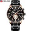 CURREN/CARREN 8362 Trendy Herren-Armbanduhr, wasserdicht, sechs Stifte, multifunktional, modisch, Stahlband