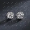 Boucles d'oreilles à tige en argent Sterling S925, luxe léger incrusté, Super scintillant, européen et américain, tempérament personnalisé féminin