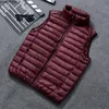 2022 New Men Autumn Winter Waistcoat Coat 90% White Duck Down Vest Portable Ultra Light Sleevel Jacket m7R2#