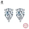 Orecchini a lobo ORSA JEWELS Taglio a pera 0,5 ct DE VVS Brillante diamante Moissanite Regalo per donne Argento sterling 925 SME17