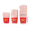 Disposable Cups Straws 50 PCS Convenient Paper Dragon Celebration Beverage Water Shop Supplies Suitable For Various Settings