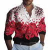 camicia superiore da uomo floreale totem drag star modello ad alta definizione leggero confortevole morbido lg manica casual nuovo 2024 nuovo stile O5Ux #