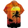 de nieuwe 2023 Hawaii lossere supersize heren besteden vrije tijd casual shirt originele SuFeng strand zonsondergangen oversized geïmporteerde kleding T5Kn #